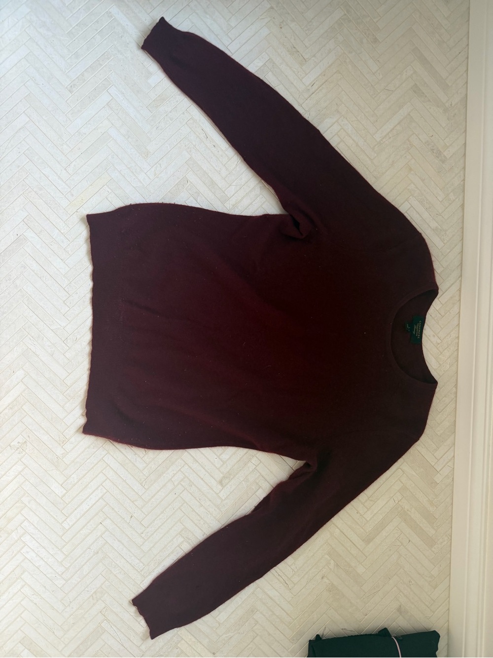 Charter Club Women's Crewneck Sweater in Dark Burgundy